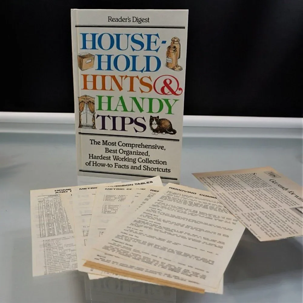 Household Hints and Handy Tips by Reader's Digest Editors 1988 Hardcover